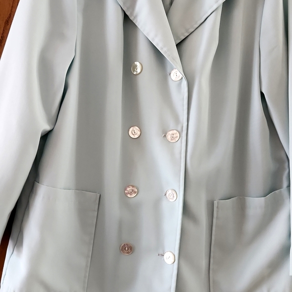 Misses Vintage ILGWU Lightweight coat in lt blue; appr Size L - 16/18 - Picture 2 of 9